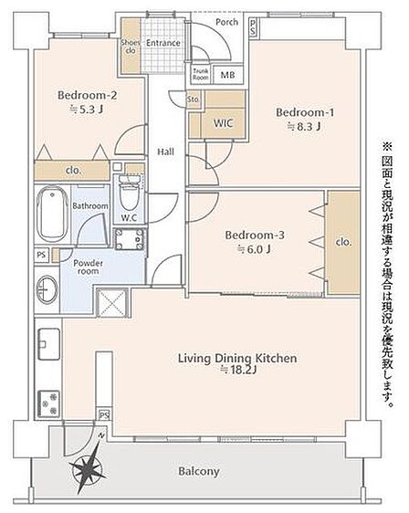 間取り図、図面では伝わらない空間の広さを、現地でご体感ください。