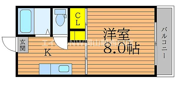 光岡コーポ ｜岡山県岡山市北区宿本町(賃貸アパート1K・2階・25.00㎡)の写真 その2