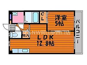 CASA　TEN  ｜ 岡山県岡山市北区下伊福2丁目（賃貸マンション1LDK・2階・40.00㎡） その2