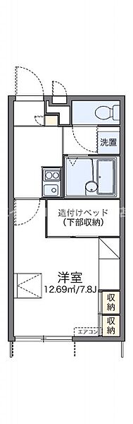 レオパレスパル北方III ｜岡山県岡山市北区北方1丁目(賃貸アパート1K・1階・21.81㎡)の写真 その2