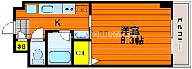 ヴィラ津島  ｜ 岡山県岡山市北区津島笹が瀬（賃貸マンション1K・4階・25.00㎡） その2