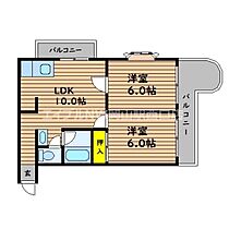 三貴ビル  ｜ 岡山県岡山市北区津倉町1丁目（賃貸マンション2LDK・2階・48.00㎡） その2