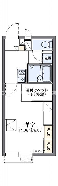 レオパレスルピナス高柳東町 ｜岡山県岡山市北区高柳東町(賃貸アパート1K・2階・23.18㎡)の写真 その2