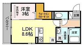 ウィング　Ａ棟  ｜ 岡山県岡山市北区駅元町（賃貸アパート1LDK・2階・31.87㎡） その2