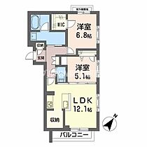 レフィシア津倉  ｜ 岡山県岡山市北区津倉町1丁目（賃貸マンション2LDK・2階・62.35㎡） その2