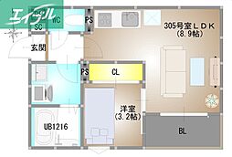 REGALEST 下伊福本町IV 3階/-