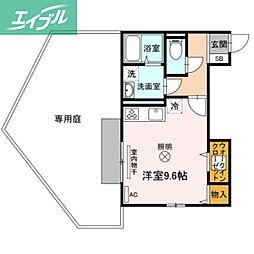 ユースレジデンス ワンルームの間取図画像