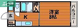 ラグゼ 1Kの間取図画像