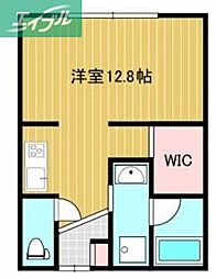 ラ・ターシュ広瀬町 ワンルームの間取図画像