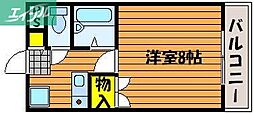グレース伊福町 1Kの間取図画像