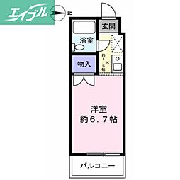 片山グリーンハイツ 1Kの間取図画像