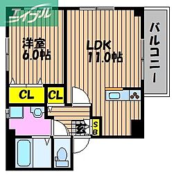 セレーノ2 1LDKの間取図画像