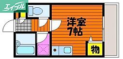 コレドール ワンルームの間取図画像