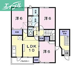 ウィスティリアB 3LDKの間取図画像
