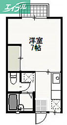 メゾン・ド・モネ 1Kの間取図画像