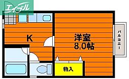 エルピス北方 1Kの間取図画像