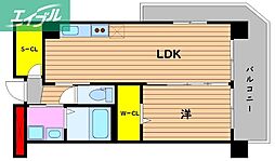 ハアラン国体町 1LDKの間取図画像