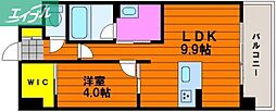 プレミアステーション西口 1LDKの間取図画像