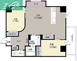 Via 蔵用 2LDKの間取図画像
