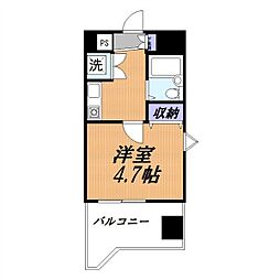 グリタァ相模大野 1Kの間取図画像