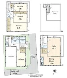 物件画像 [VECS]目黒区中目黒5丁目戸建　三面採光の開放感ある戸建