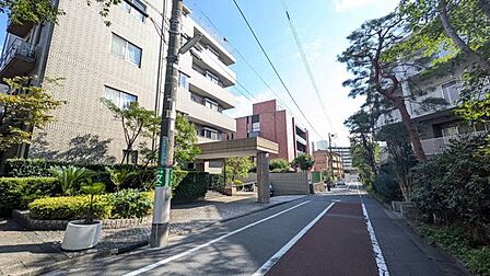 前面道路から建物全体を望む外観写真。周囲には緑も感じられ、落ち着いた住宅街の空気感が伝わるので、静かな暮らしをイメージしやすい一枚です♪