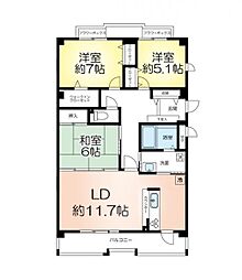 間取図画像 3LDK