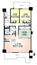 ラ・フォルテ西神中央3番館 3LDKの間取図画像