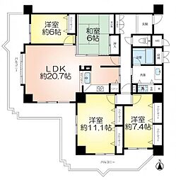 ヴィオス西神5番館 4LDKの間取図画像