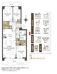 西神中央ウェステージ弐番館 3LDKの間取図画像