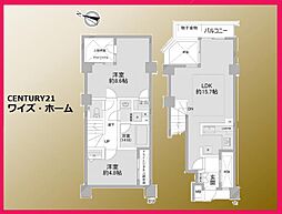 オープンレジデンス白金台B棟 2LDKの間取図画像