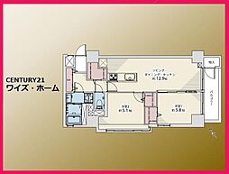 東京メトロ千代田線 表参道駅 徒歩9分 2LDKの間取り