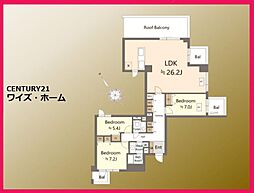 東急池上線 長原駅 徒歩12分 3LDKの間取り