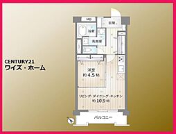 京成本線 京成関屋駅 徒歩1分 1LDKの間取り