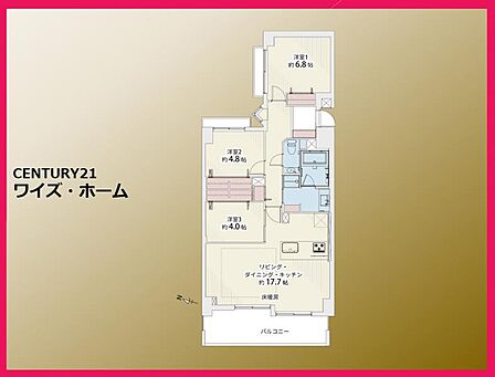 【間取り図】 3LDK