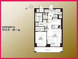 キョウエイハイツ田町 1LDKの間取図画像