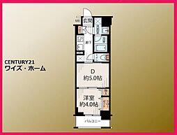 デュオステージ浅草今戸 1DKの間取図画像