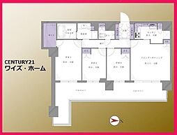 アーバンドックパークシティ豊洲タワーB 3LDKの間取図画像