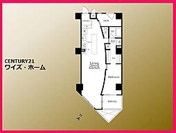 リシェ広尾 1SLDKの間取図画像
