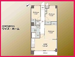 ライオンズマンション洗足池第2 3LDKの間取図画像