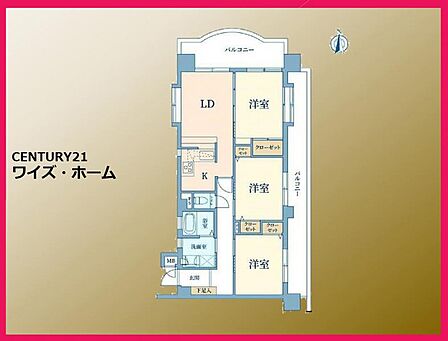 【間取り図】 3LDK