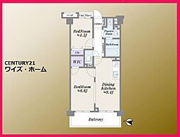 クリオ中村橋弐番館 2DKの間取図画像