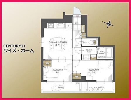 【間取り図】 2DK