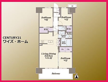 【間取り図】3LDK