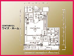 品川タワーフェイス 1LDKの間取図画像
