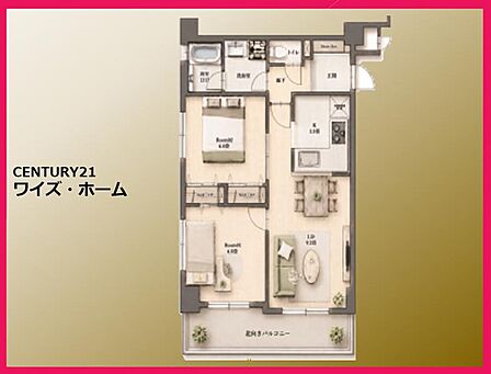 【間取り図】2LDK