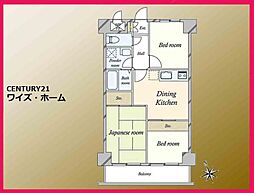 ライオンズマンション中落合 3DKの間取図画像