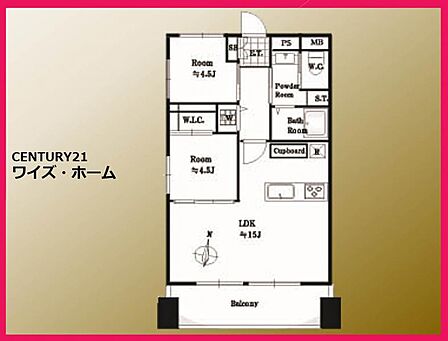 【間取り図】2LDK