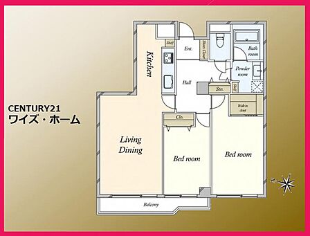 【間取り図】 2LDK