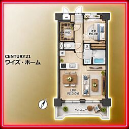 北新宿サマリヤマンション 1LDKの間取図画像
